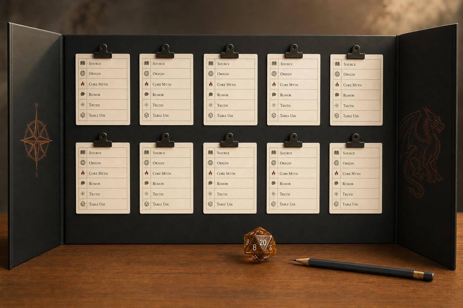 10 Myth Sources for DM Screen Notes